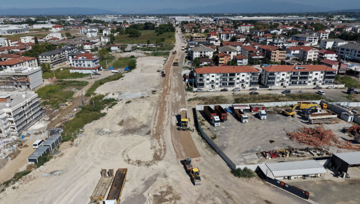 Hanlı-OSB arası duble yolda çalışmalar hızlandı
