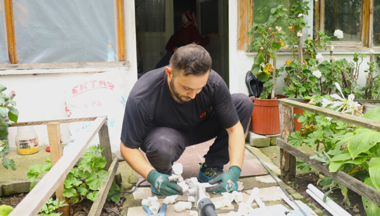 Haneleri doğalgazla buluşturmak için montajlar başladı