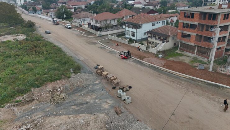 Hanlı-OSB duble yolunda önce kaldırım ve bisiklet yolu, ardından asfalta geçilecek