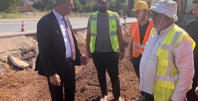 Başkan Alemdar’dan Ballıkaya’nın su yolundaki çalışmalara yakın takip