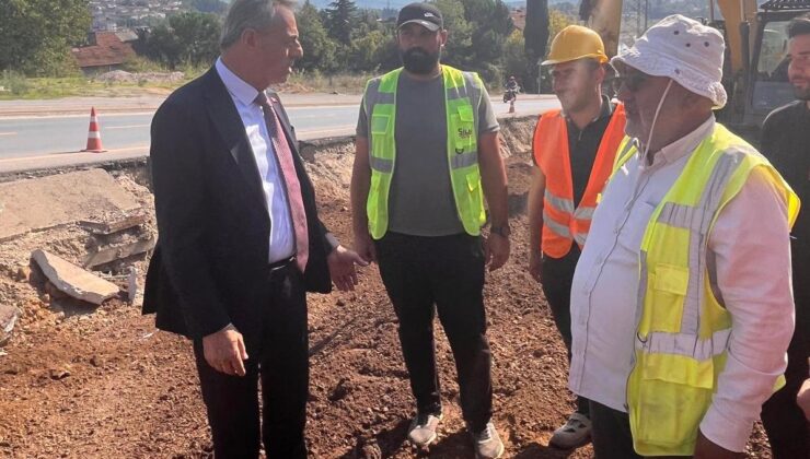 Başkan Alemdar’dan Ballıkaya’nın su yolundaki çalışmalara yakın takip