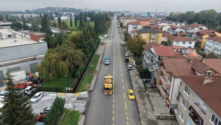 Atatürk Caddesi’nde Yol Çizgileri Çiziliyor, Kaldırım Çalışmaları Başlıyor!