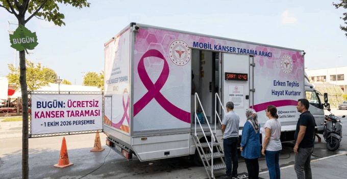 Mobil Kanser Tarama Tırı ASM Önünde Bugün Ücretsiz Kanser Taraması Yapıyor!