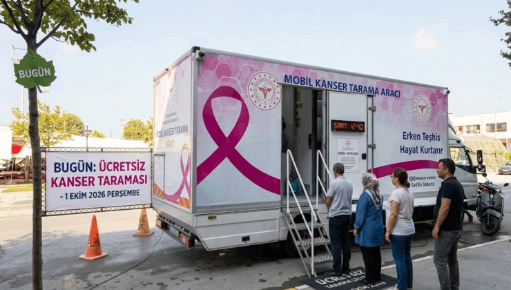 Mobil Kanser Tarama Tırı ASM Önünde Bugün Ücretsiz Kanser Taraması Yapıyor!